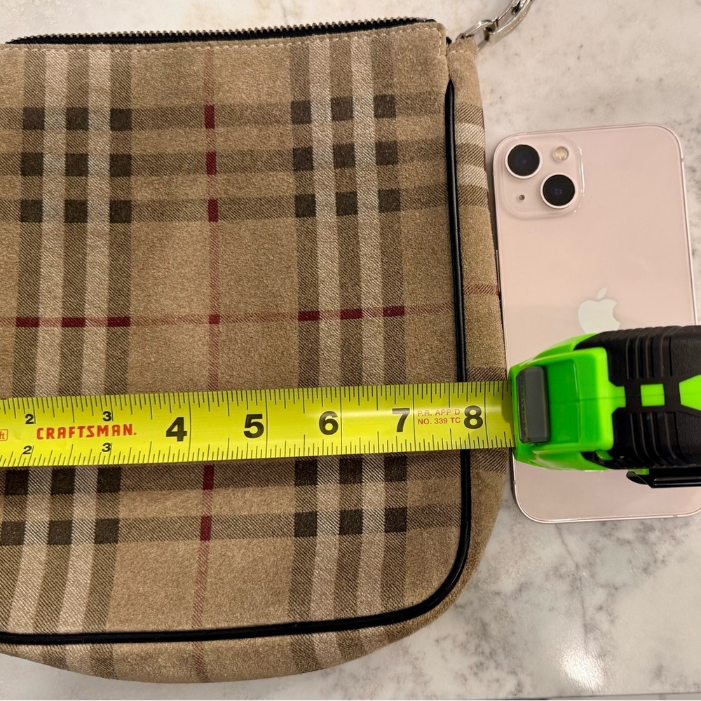 Burberry Brown Vintage Nova Check Messenger Crossbody with Black Strap - Picture 10 of 13